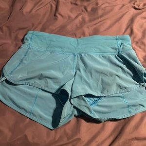 Lululemon run speed shorts size 6 sky blue